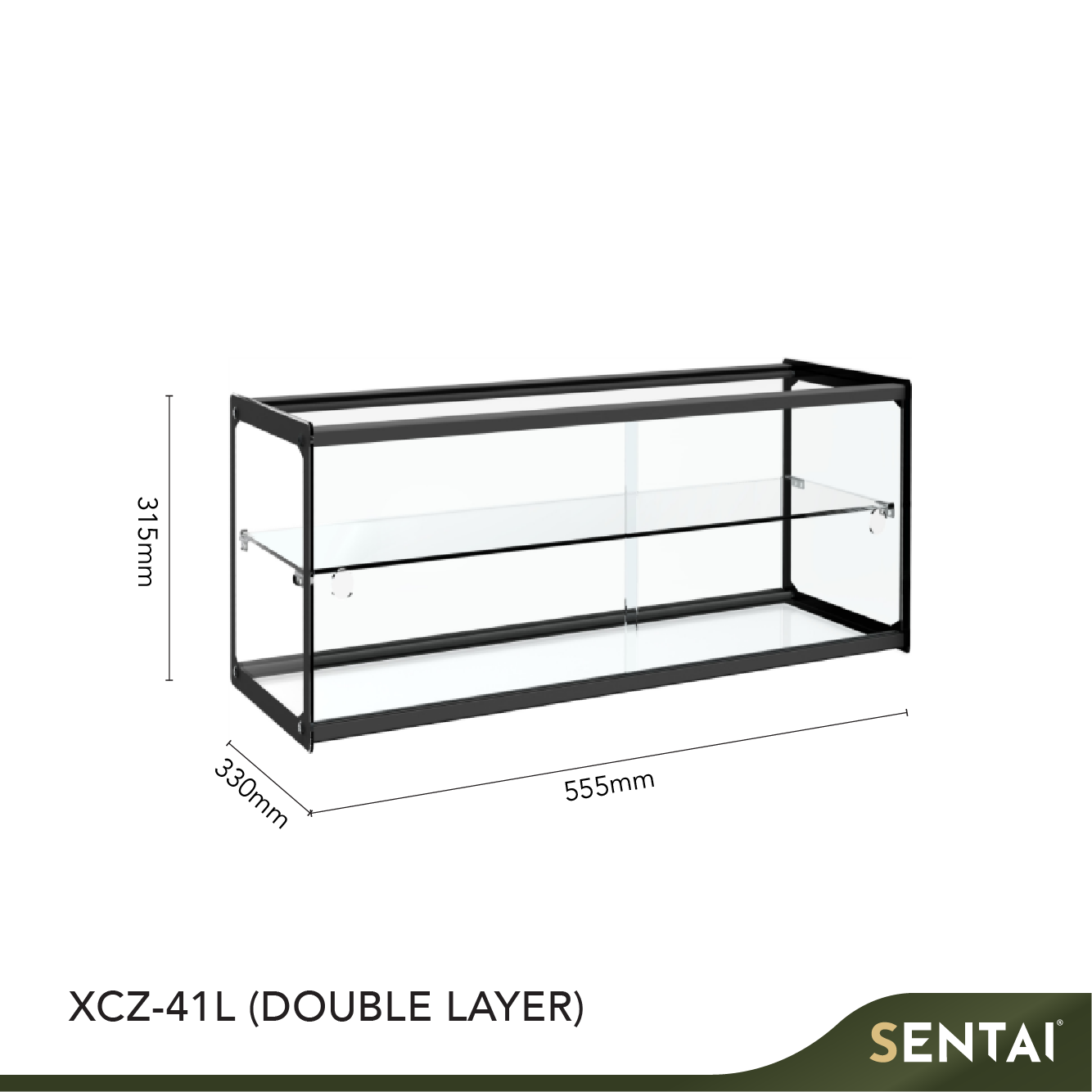 COUNTERTOP BLACK FRAME CUBE AMBIENT SHOWCASE - Image 3