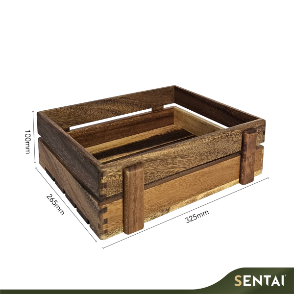 SENI BLACK WALNUT WOODEN CRATE - Image 2