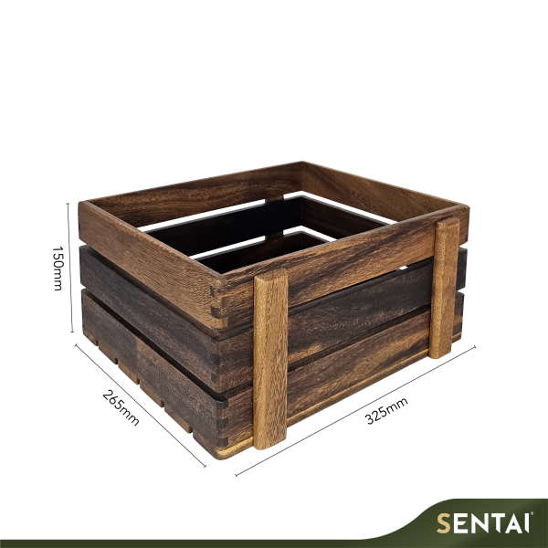 SENI BLACK WALNUT WOODEN CRATE - Image 7