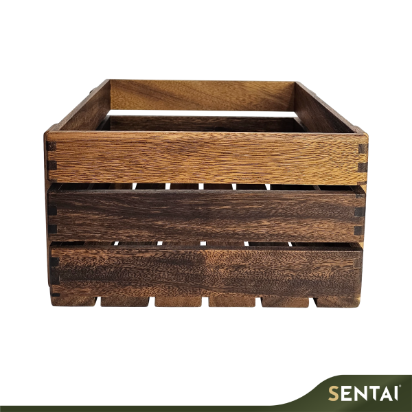 SENI BLACK WALNUT WOODEN CRATE - Image 9
