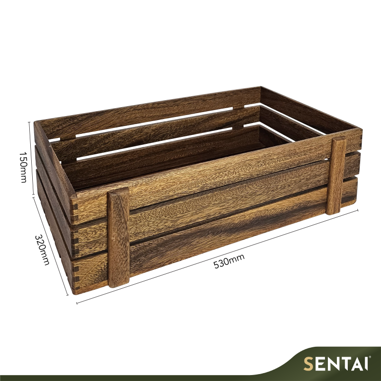 SENI BLACK WALNUT WOODEN CRATE - Image 4