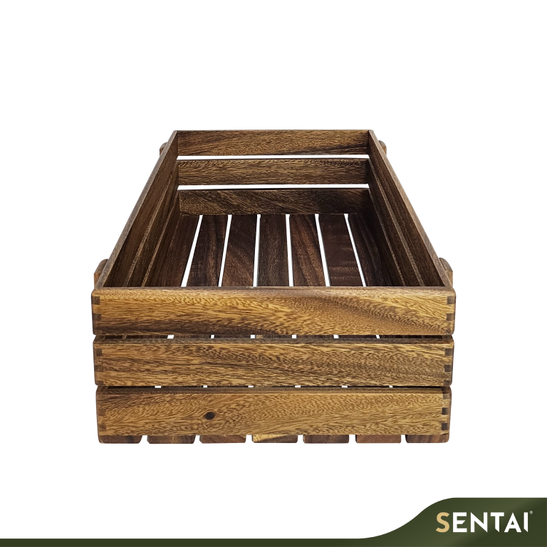 SENI BLACK WALNUT WOODEN CRATE - Image 2