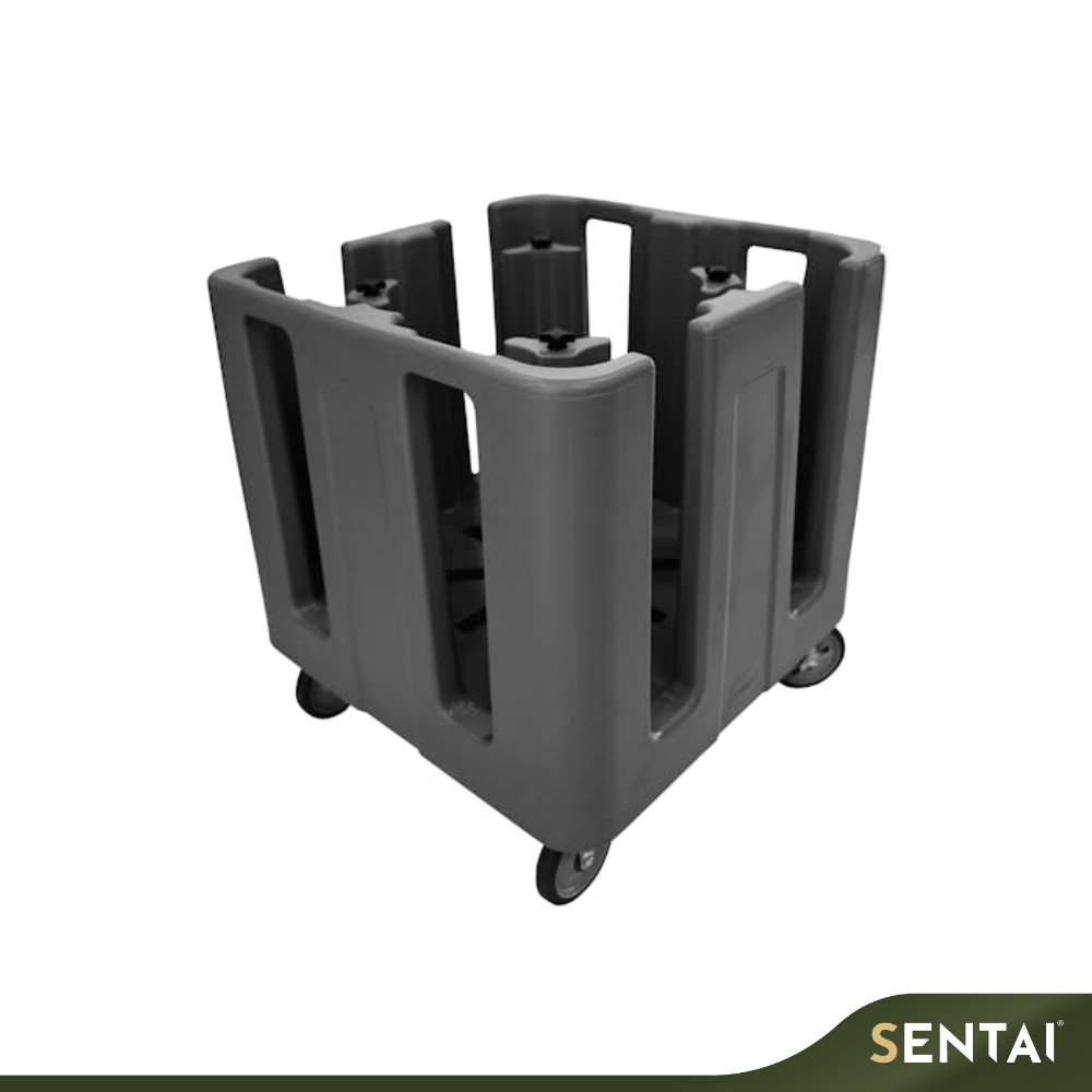 CAMBRO BLACK ADJUSTABLE DISH CADDY R-SERIES – 4 COLUMNS