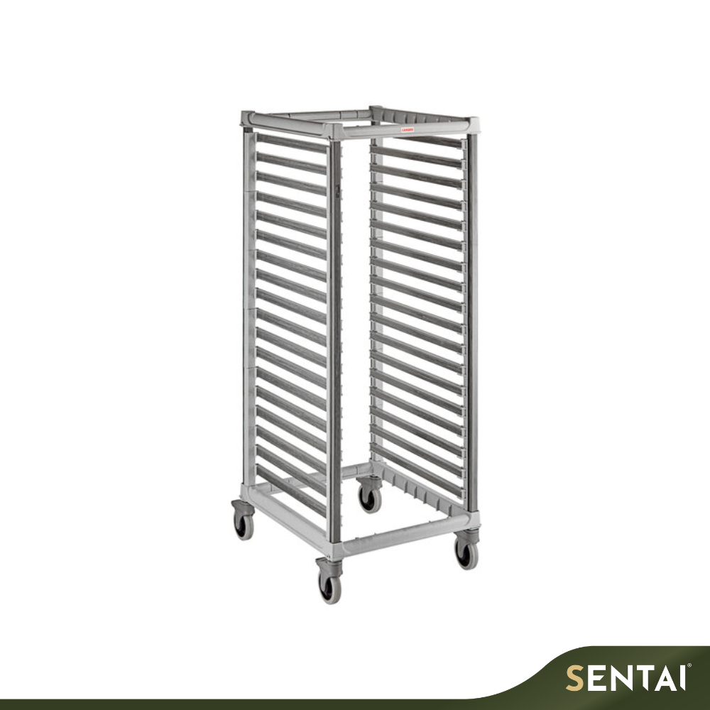 CAMBRO UGNPR21F36480 CAMSHELVING GN 2/1 FULL-SIZE 36-PAN TROLLEY RACK WITH CASTERS