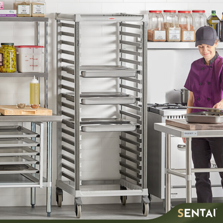 CAMBRO UGNPR21F36480 CAMSHELVING GN 2/1 FULL-SIZE 36-PAN TROLLEY RACK WITH CASTERS - Image 2